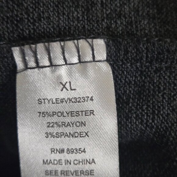 Adrienne Vittadini Gray Soft Rhinestone Button Puff Shoulder Sweater Size XL - Picture 7 of 7